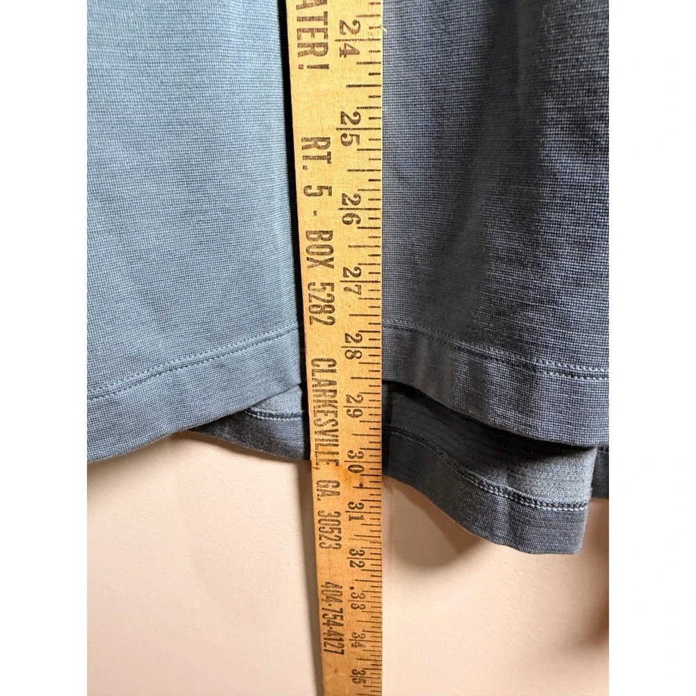 Lululemon Evolution Polo Men Large Blue Grey casual sport Sleeve Golf Shirt